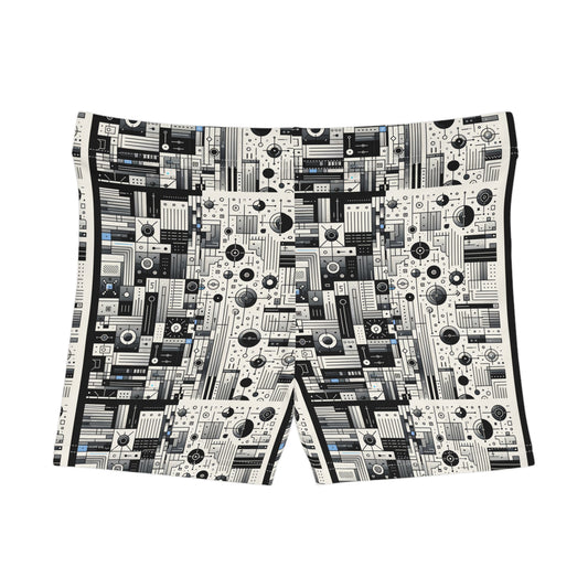 Digital Minimalism Minimalist Tech Women's Shorts - 8404 Design-66