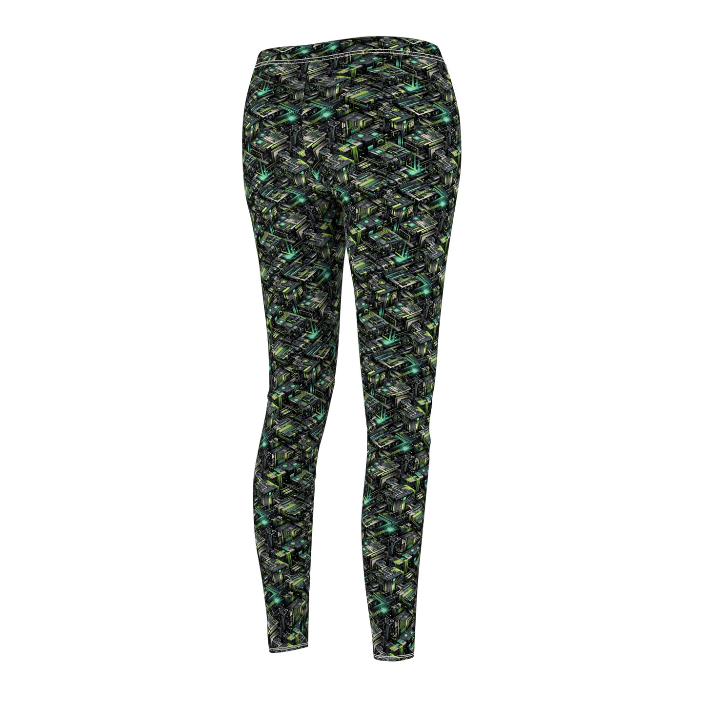 Tech-Infused Graphics Tech-Forward Streetwear Women's Cut & Sew Casual Leggings - 8404 Design-47