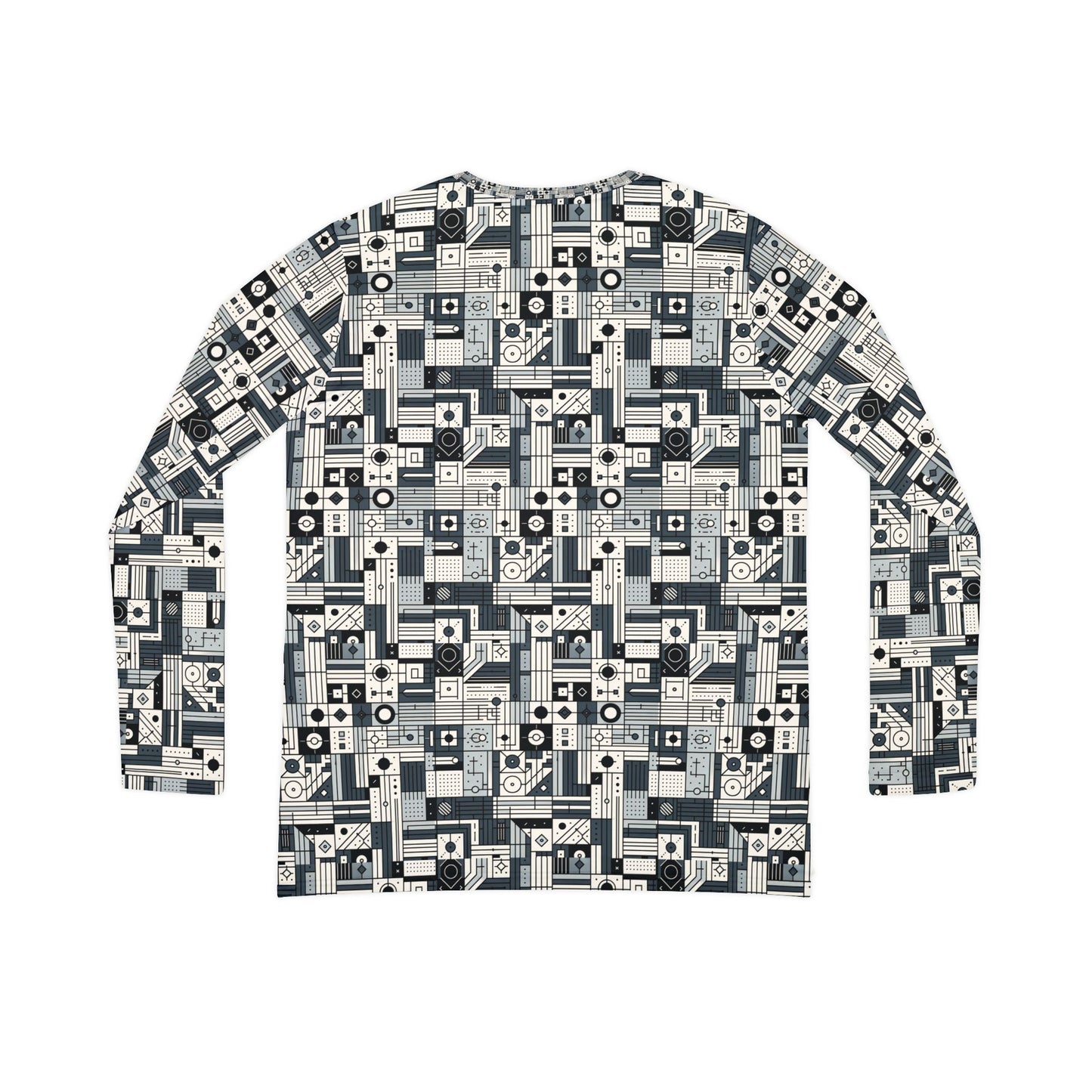 Digital Minimalism Minimalist Tech Women's Long Sleeve V-Neck Shirt - 8404 Design-49