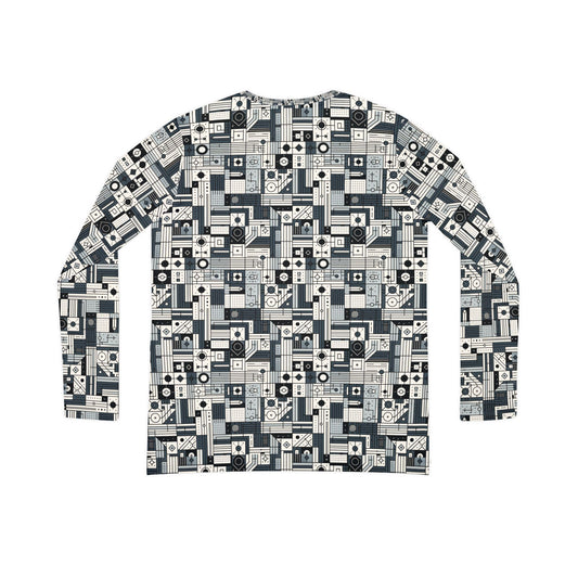 Digital Minimalism Minimalist Tech Women's Long Sleeve V-Neck Shirt - 8404 Design-49