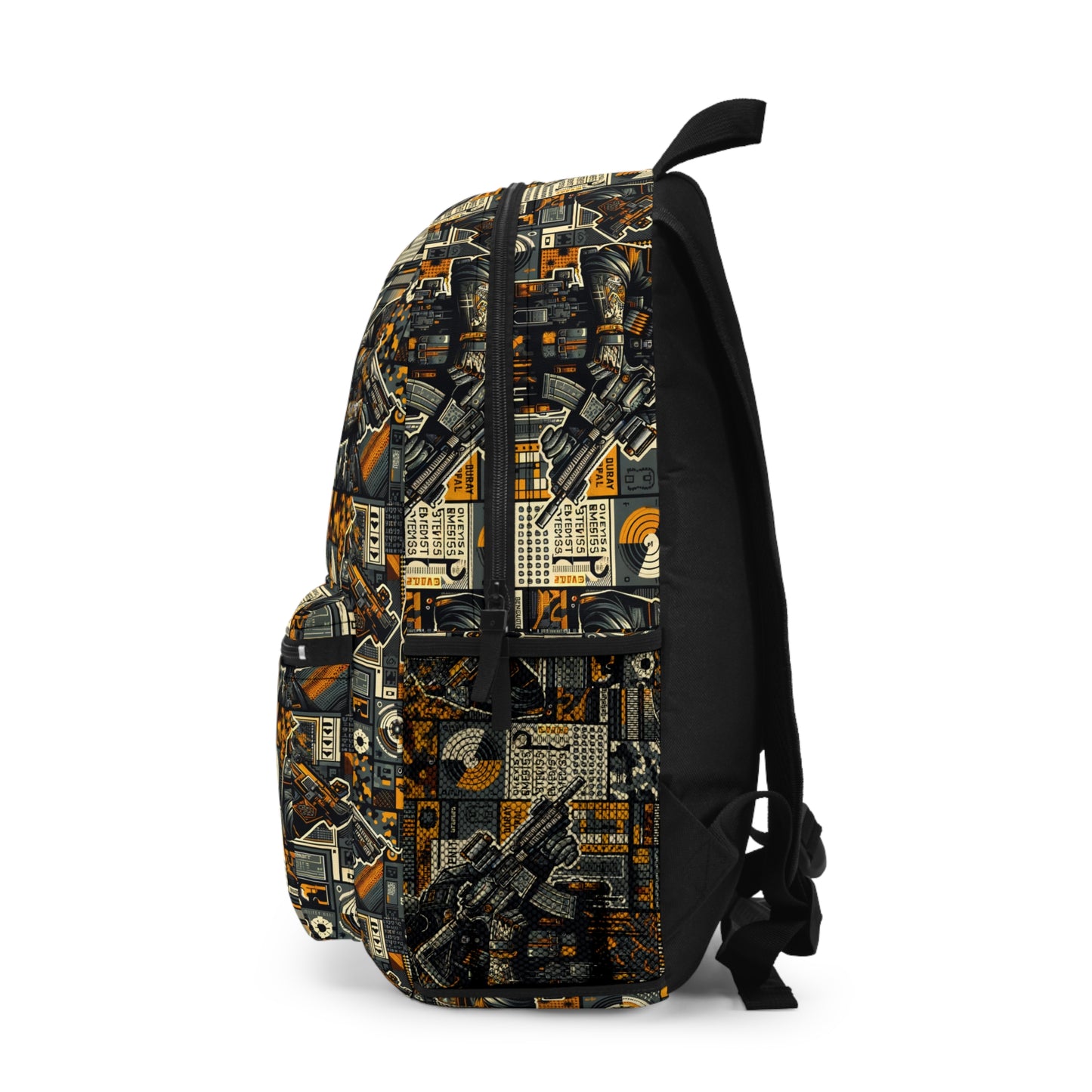 Digital Punk Futuristic Grunge Backpack - 8404 Design-43