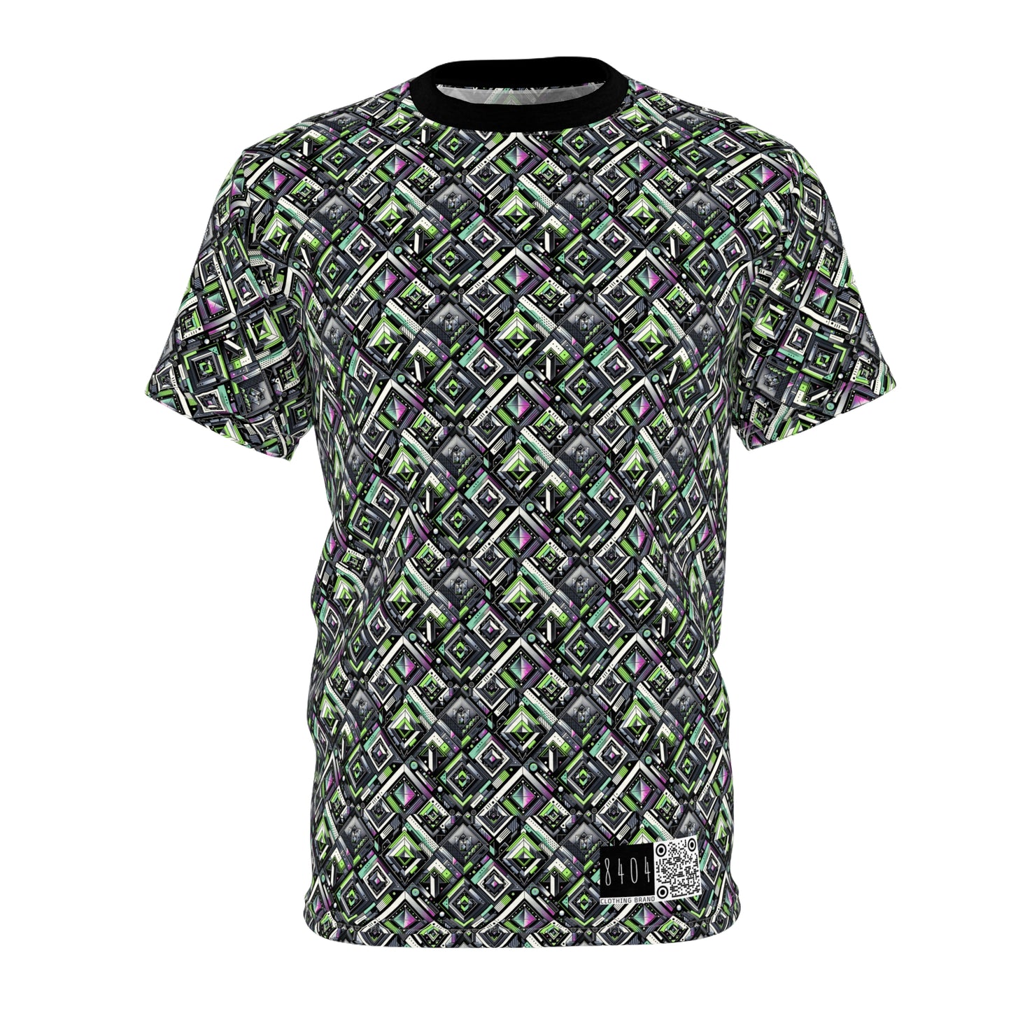 Retro Futurism Graphics Tech-Forward Streetwear Unisex Cut & Sew Tee - 8404 Design-48