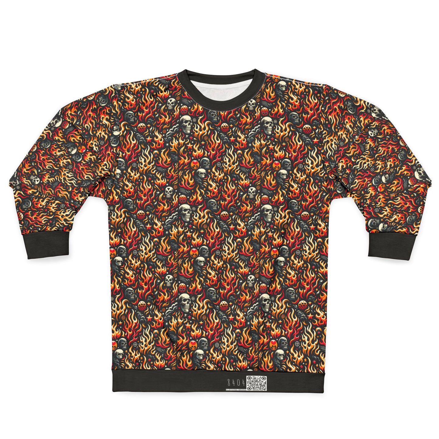 Flame Graphics Maximalist Streetwear Sweatshirt - 8404 Design-76
