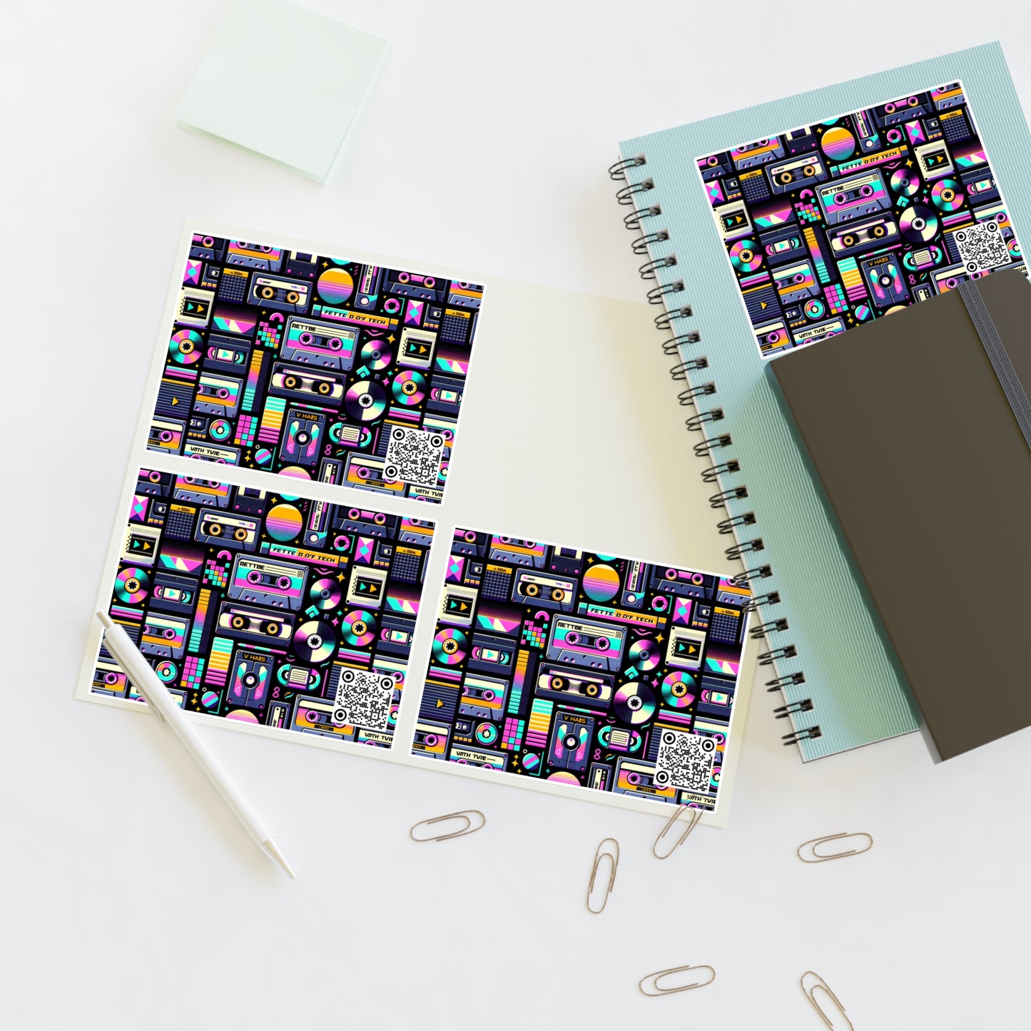 Digital Nostalgia Tech-Inspired Retro Fusion Sticker Sheets - 8404 Design-48