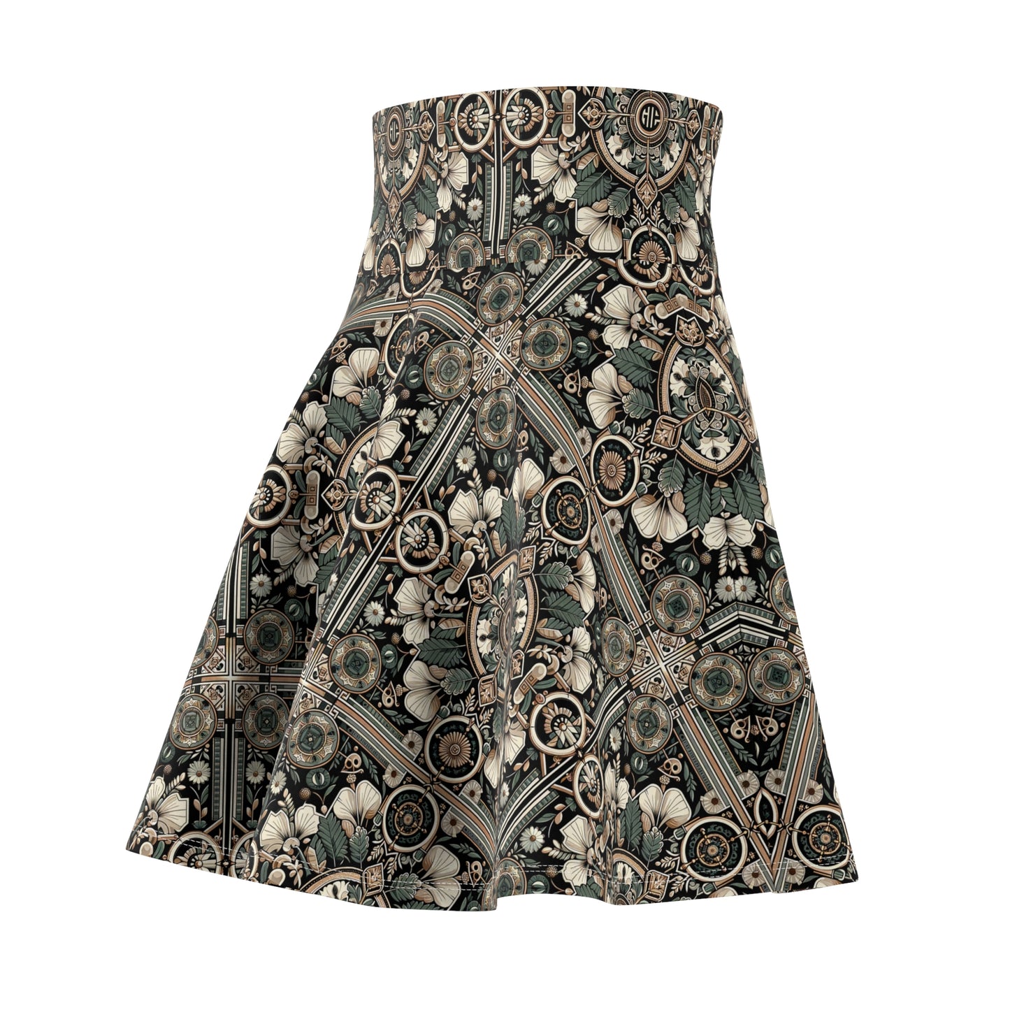 Cyber Garden Party Tech Garden Extravaganza Women's Skater Skirt - 8404 Design-66