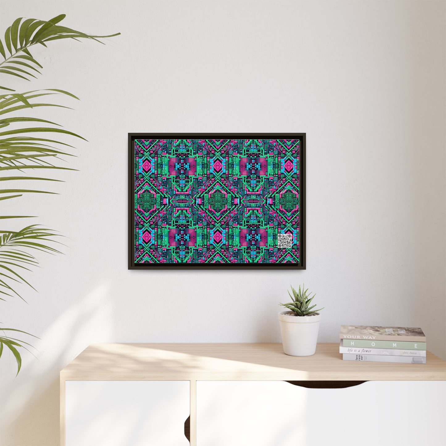 Digital Glitch Vibes Tech-Inspired Streetwear Matte Canvas, Framed (multi-Color) - 8404 Design-71 A