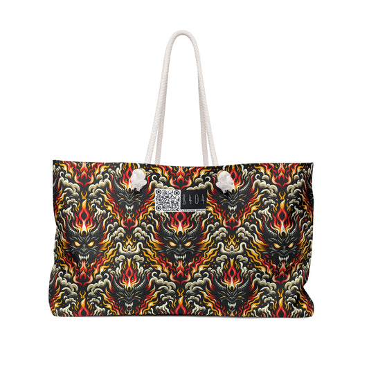 Flame Graphics Maximalist Streetwear Weekender Bag - 8404 Design-59