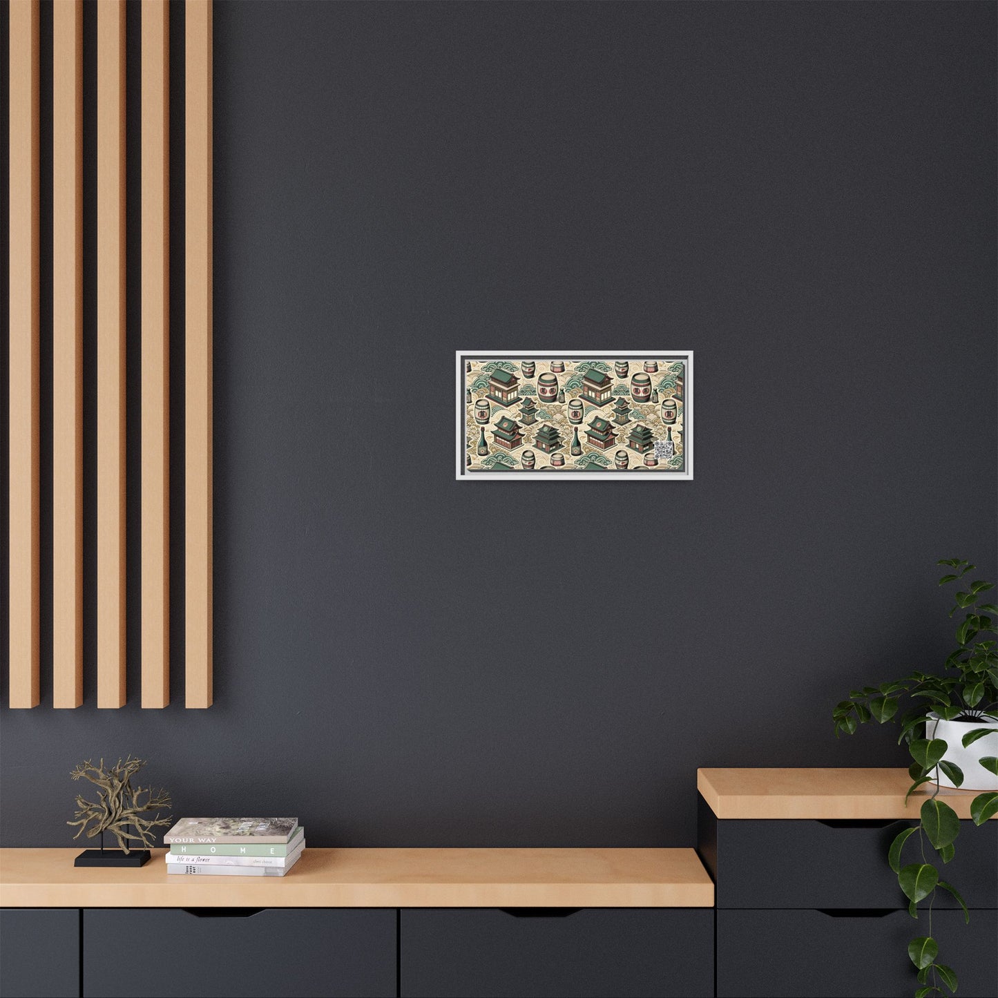 Cultural Artisanal Fusion Contemporary Cultural Elegance Matte Canvas, Framed (multi-Color) - 8404 Design-68 B