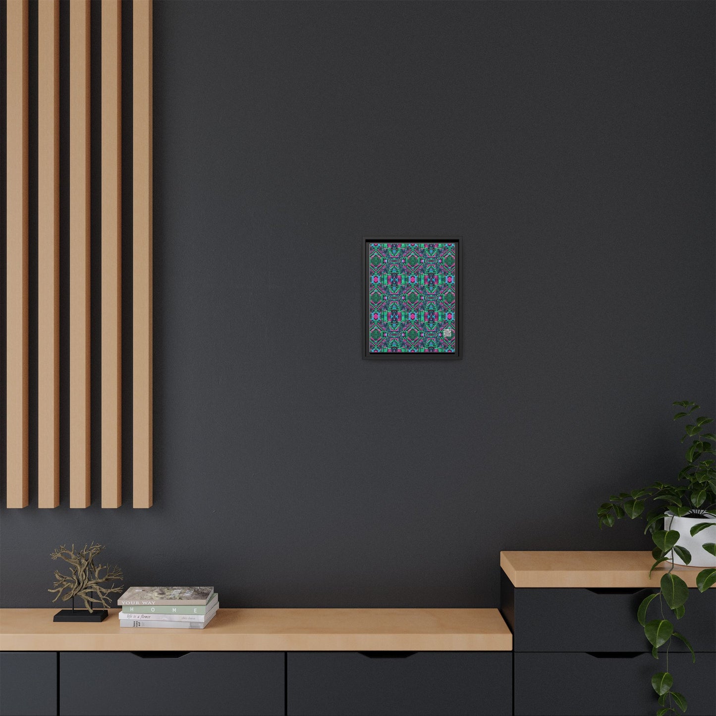 Digital Glitch Vibes Tech-Inspired Streetwear Matte Canvas, Framed (multi-Color) - 8404 Design-71 A