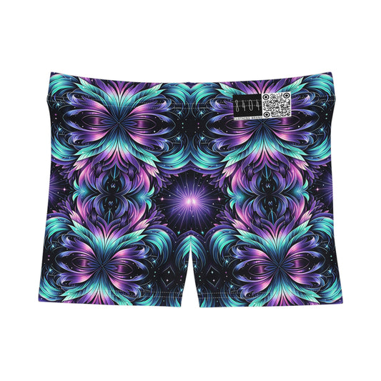 Iridescent Dream Futuristic Tech Women's Shorts - 8404 Design-60