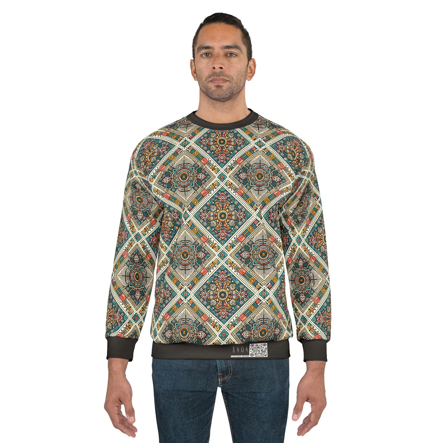 Cultural Fusion Tech Blend of Cultural Heritage With Tech-Inspired Elements Sweatshirt - 8404 Design-64