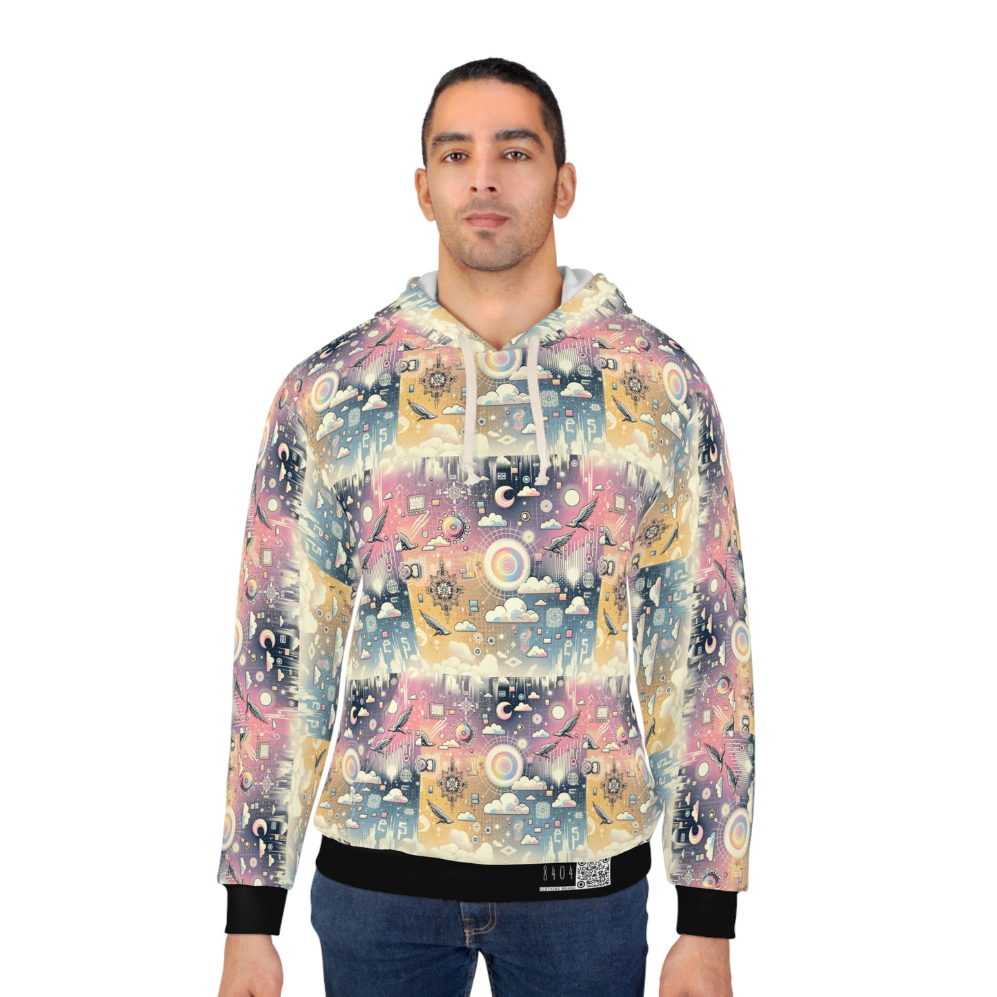 Digital Dreamland Whimsical and Nostalgic Streetwear With a Digital Twist Pullover Hoodie - 8404 Design-69