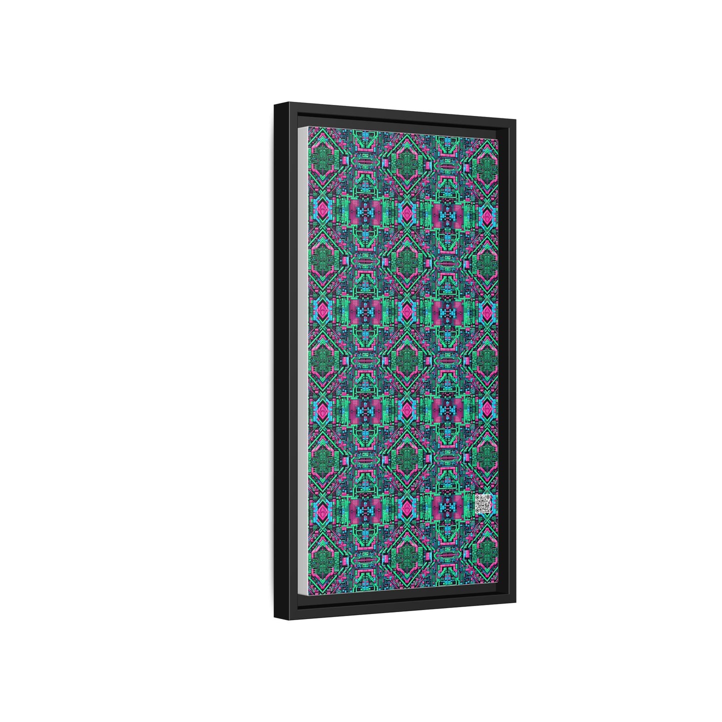 Digital Glitch Vibes Tech-Inspired Streetwear Matte Canvas, Framed (multi-Color) - 8404 Design-71 B