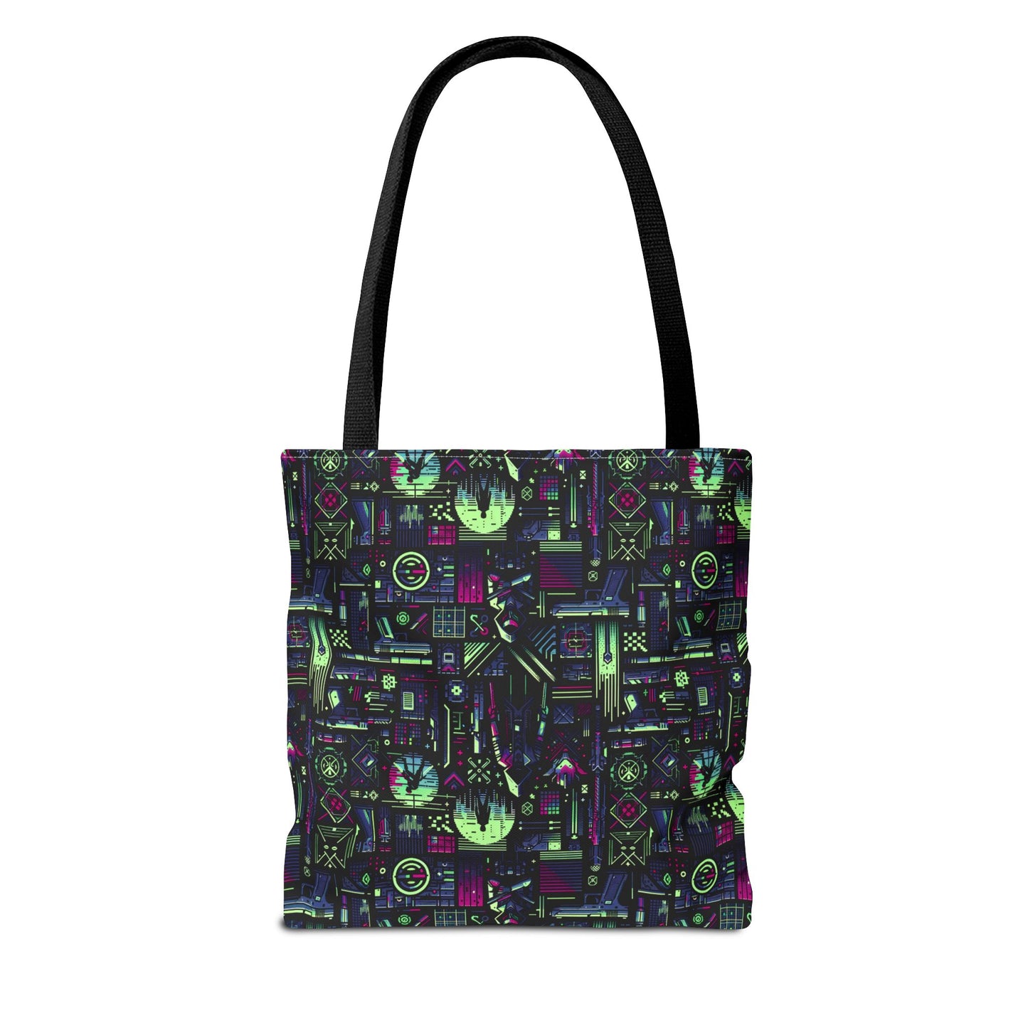 Tech Noir Futuristic Cyberpunk Tote Bag - 8404 Design-63
