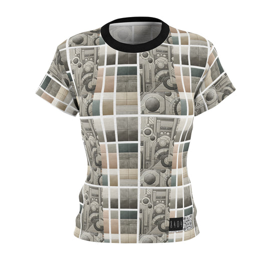 Tech Utility Chic Tech-Forward Minimalist Women's Cut & Sew Tee - 8404 Design-59
