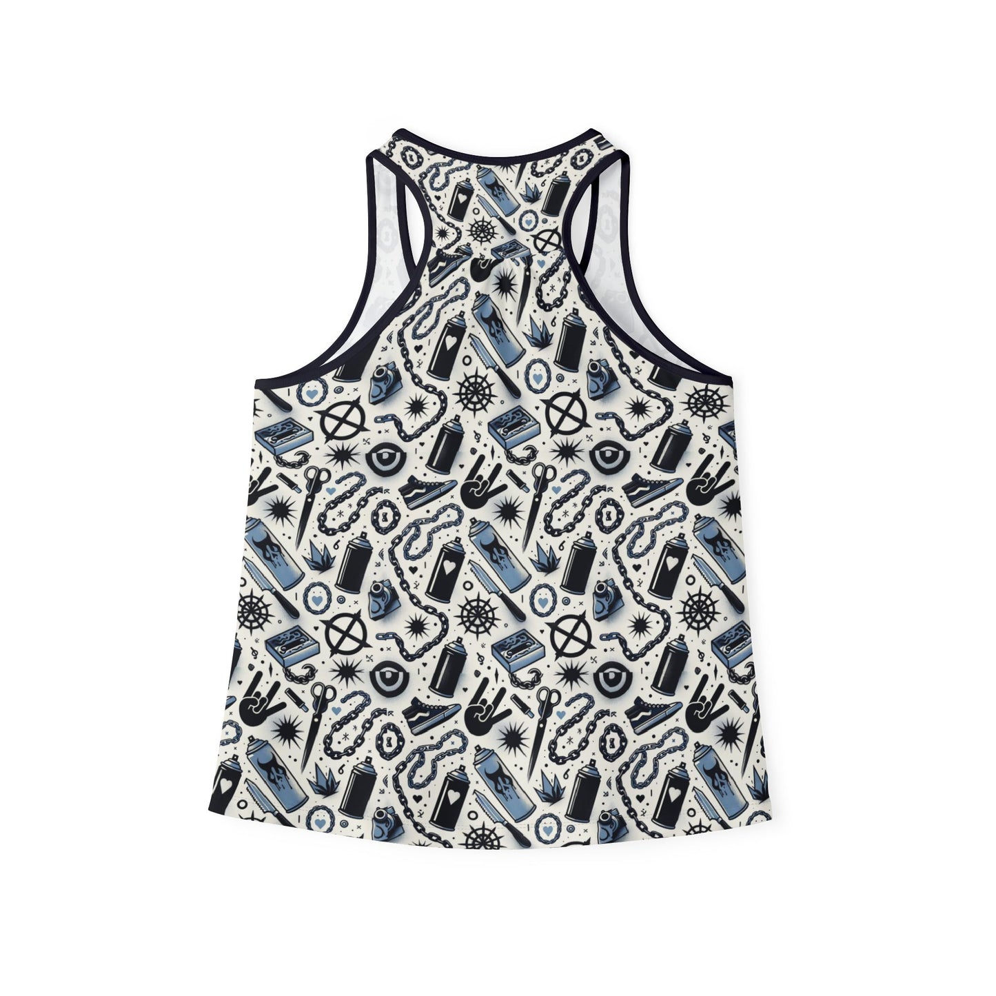 Cultural Rebellion Graphics Edgy and Rebellious With a Hint of Nostalgia Women's Tank Top - 8404 Design-57