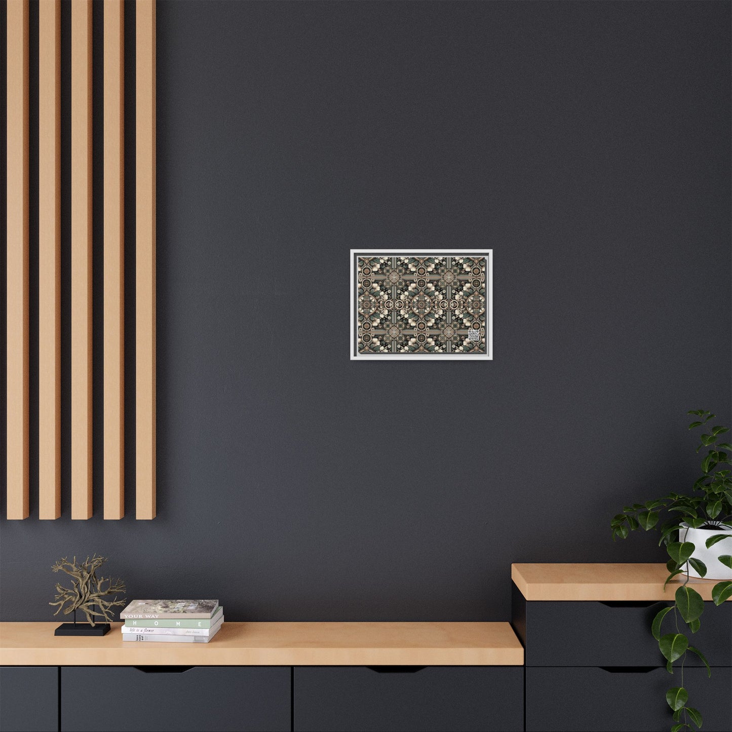 Cyber Garden Party Tech Garden Extravaganza Matte Canvas, Framed (multi-Color) - 8404 Design-66 A