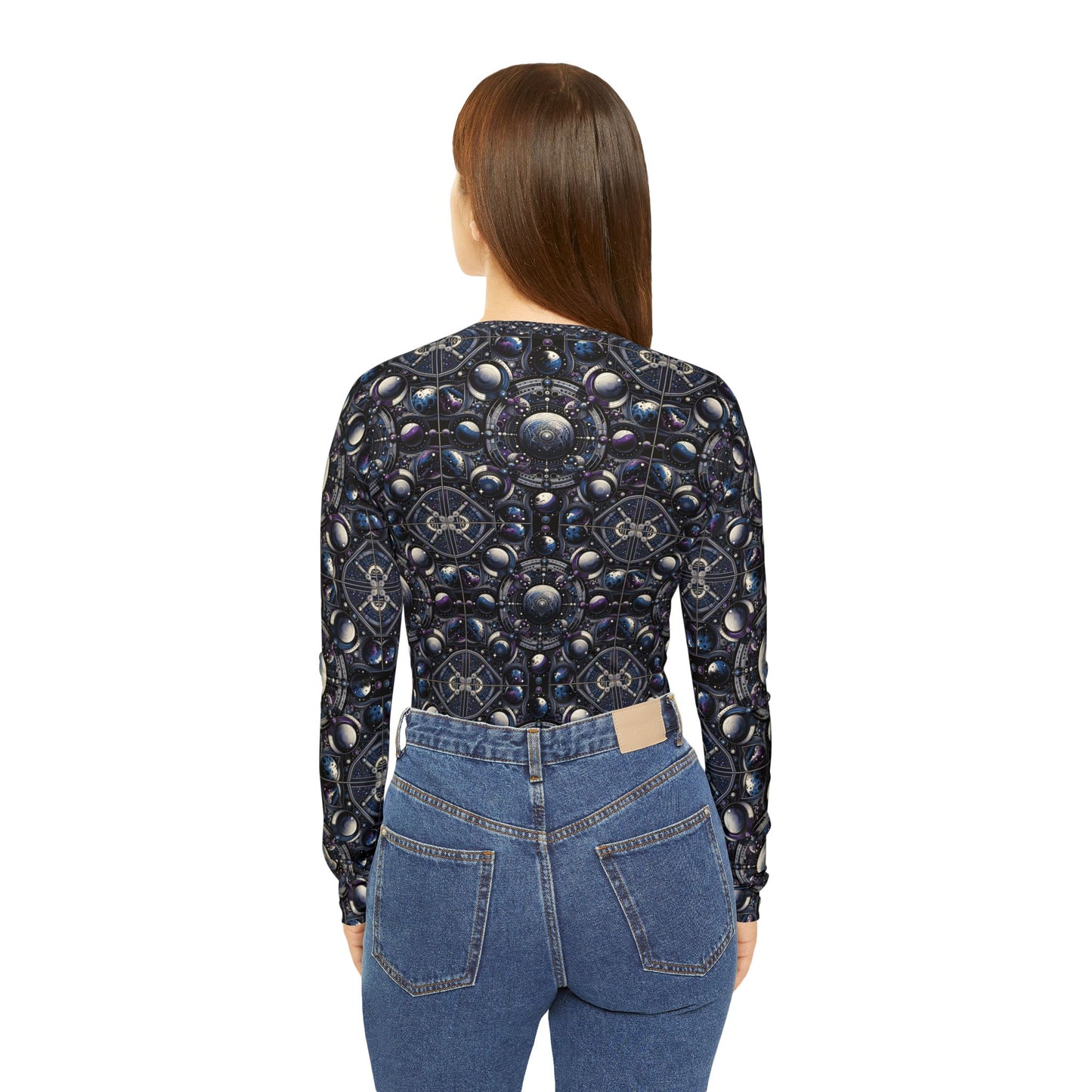 Tech Astronaut Tech-Forward Streetwear Meets Space Exploration Women's Long Sleeve V-Neck Shirt - 8404 Design-46
