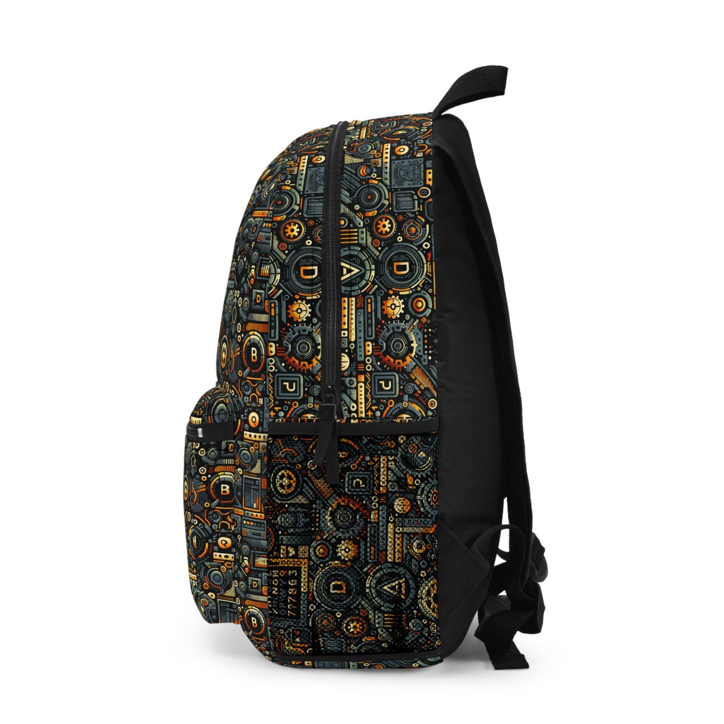 Digital Punk Futuristic Grunge Backpack - 8404 Design-49
