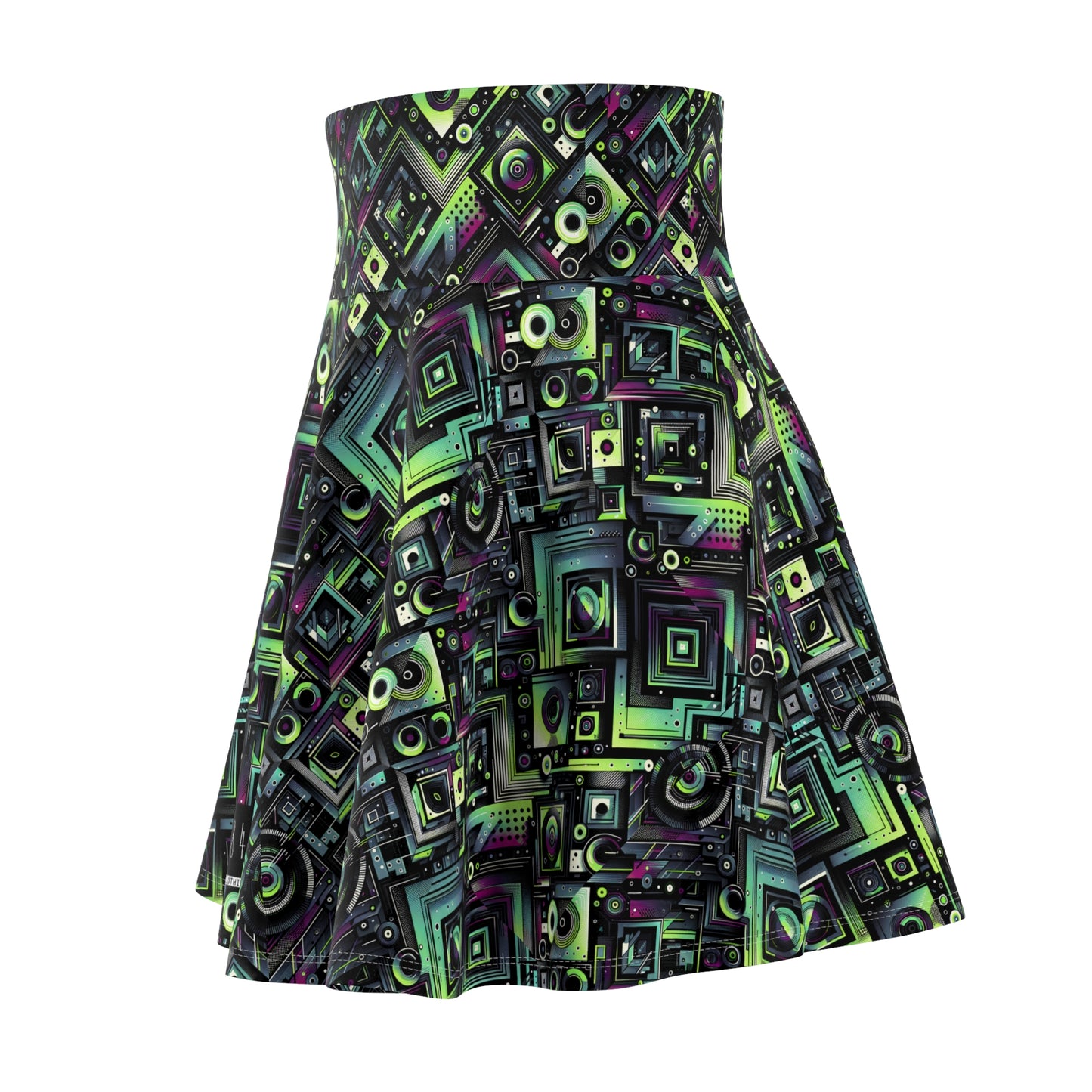 Tech-Tonal Graphics Tech-Forward Streetwear Women's Skater Skirt - 8404 Design-62