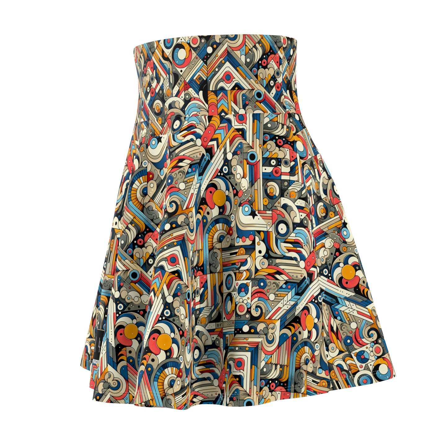 Abstract Graphic Art Modern Artistic Expression Women's Skater Skirt - 8404 Design-62