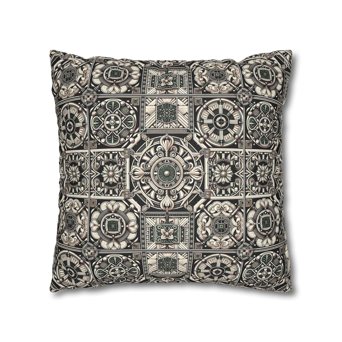 Cyber Garden Party Tech Garden Extravaganza Faux Suede Square Pillowcase - 8404 Design-45