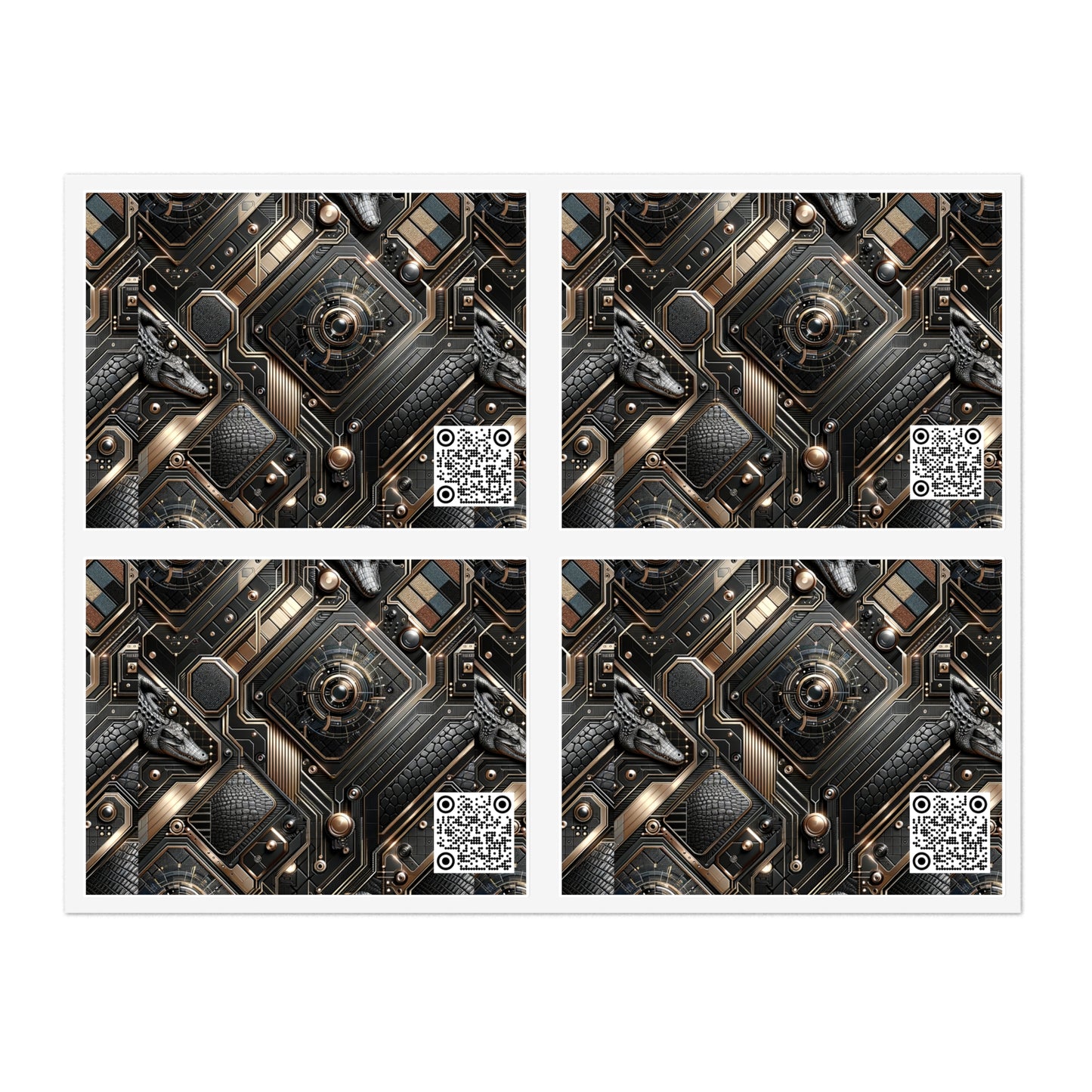 Tech Noir Fusion Sleek Tech Luxe Sticker Sheets - 8404 Design-56