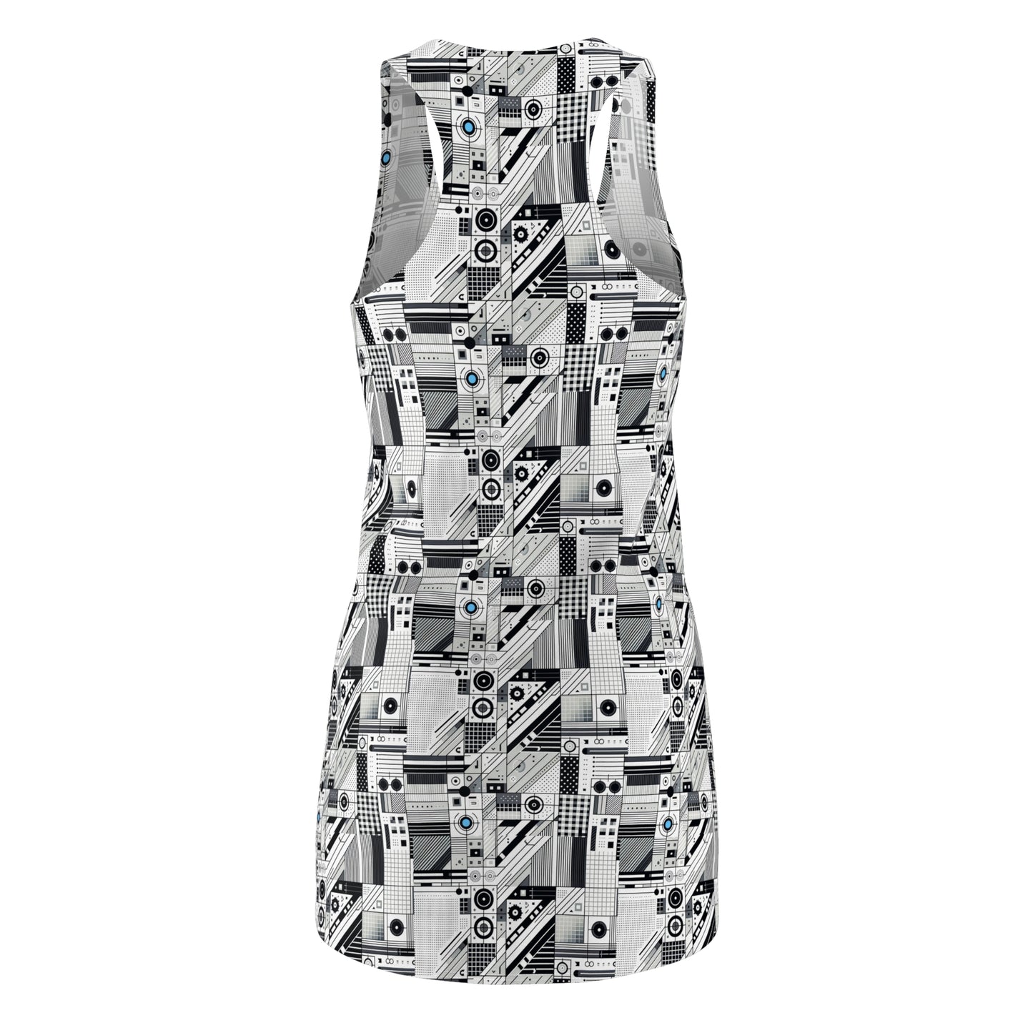 Digital Minimalism Minimalist Tech Women's Cut & Sew Racerback Dress - 8404 Design-52