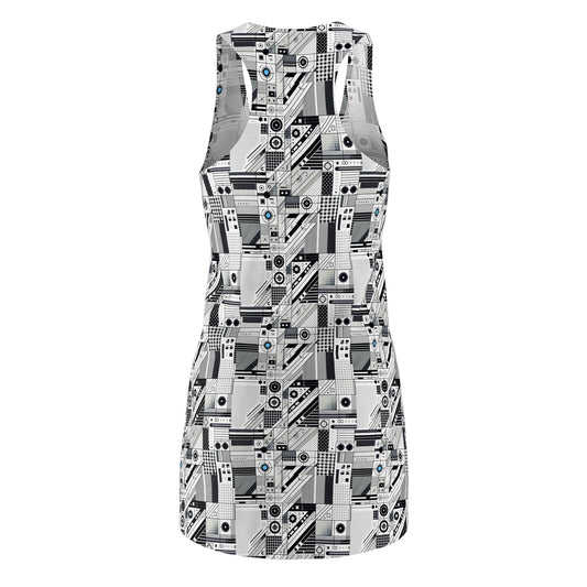 Digital Minimalism Minimalist Tech Women's Cut & Sew Racerback Dress - 8404 Design-52