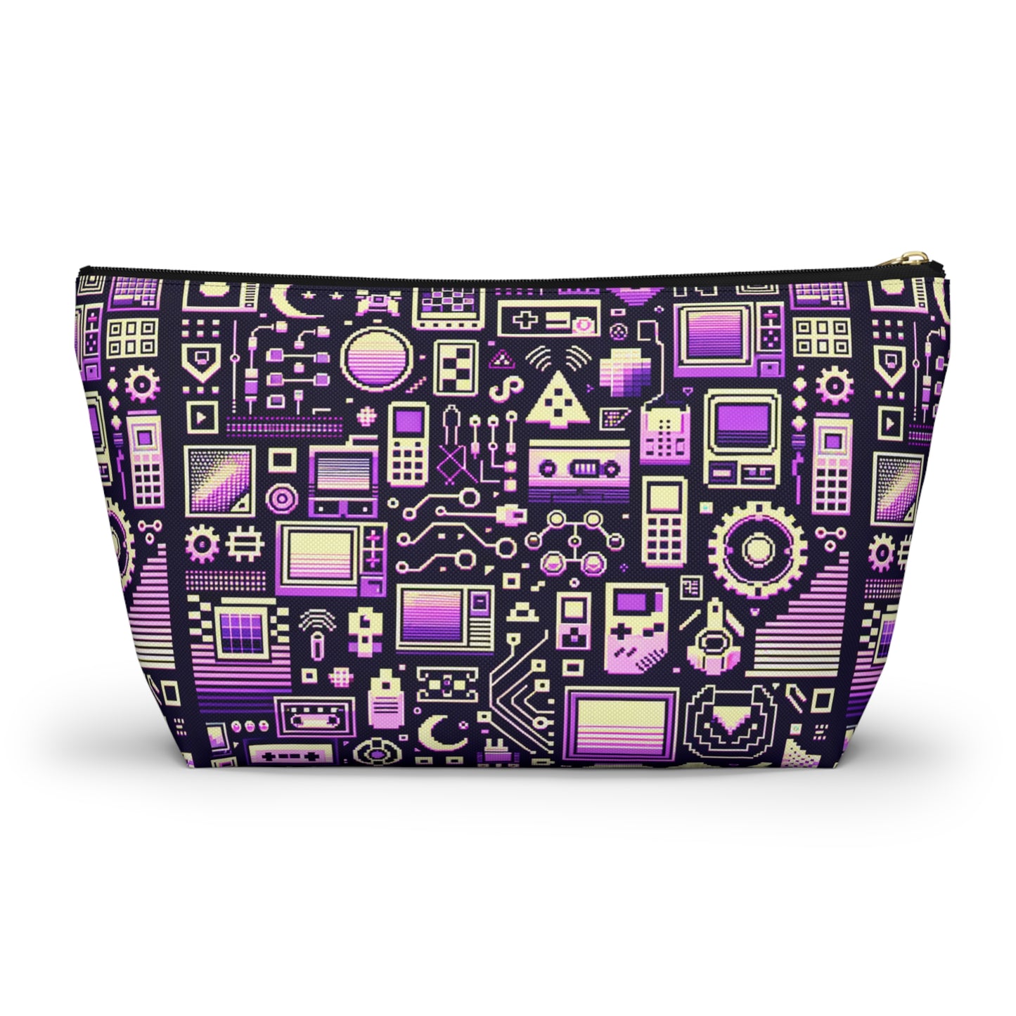 Digital Nostalgia Remix Modern Vintage Fusion Accessory Pouch W T-Bottom - 8404 Design-54