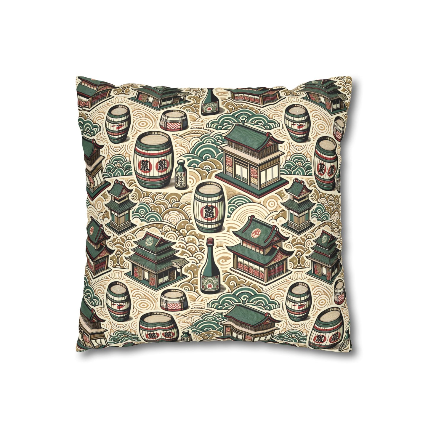 Cultural Artisanal Fusion Contemporary Cultural Elegance Faux Suede Square Pillowcase - 8404 Design-68