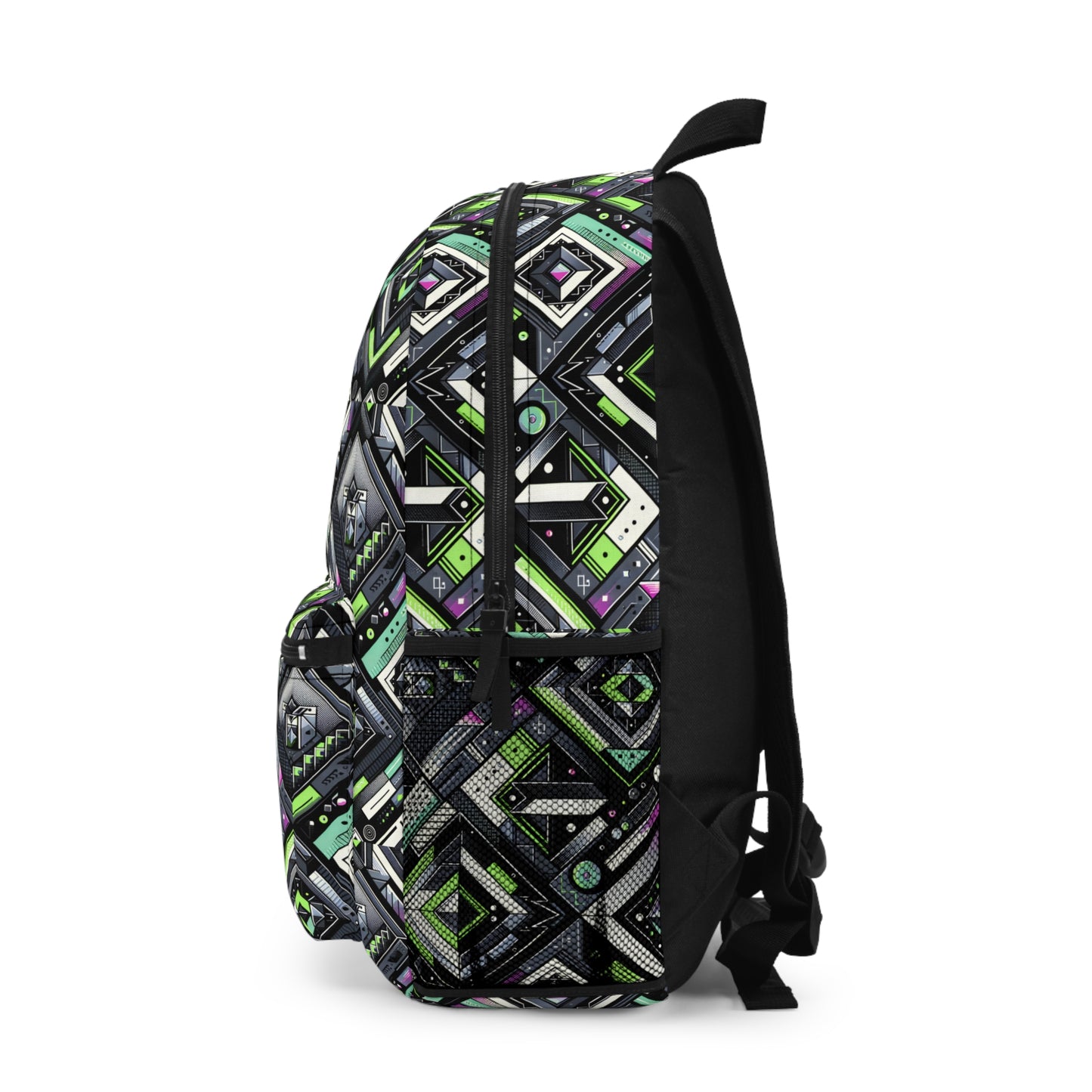 Retro Futurism Graphics Tech-Forward Streetwear Backpack - 8404 Design-48