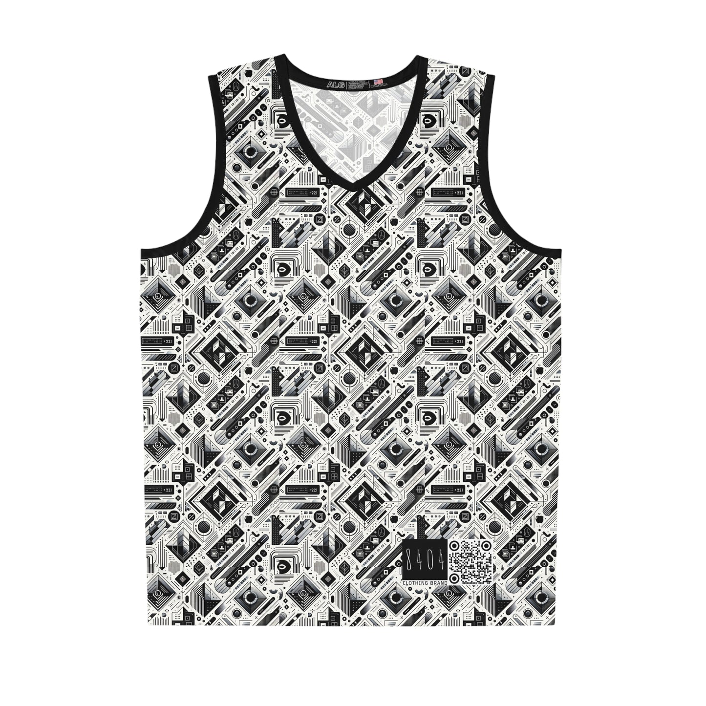 Tech Minimalism Minimalist Tech Basketball Jersey - 8404 Design-72
