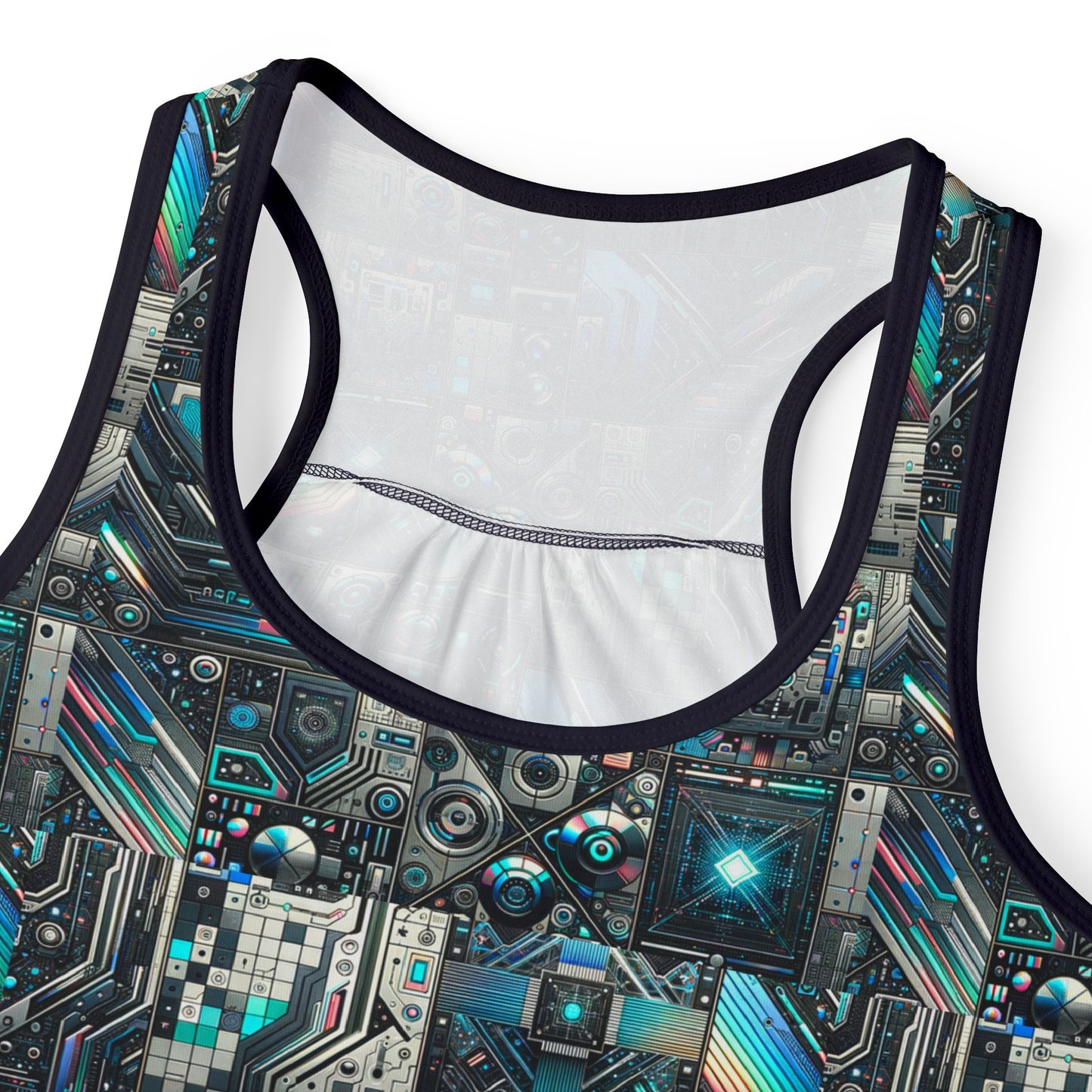 Tech-Infused Futurism Sleek Tech Edge Women's Tank Top - 8404 Design-48