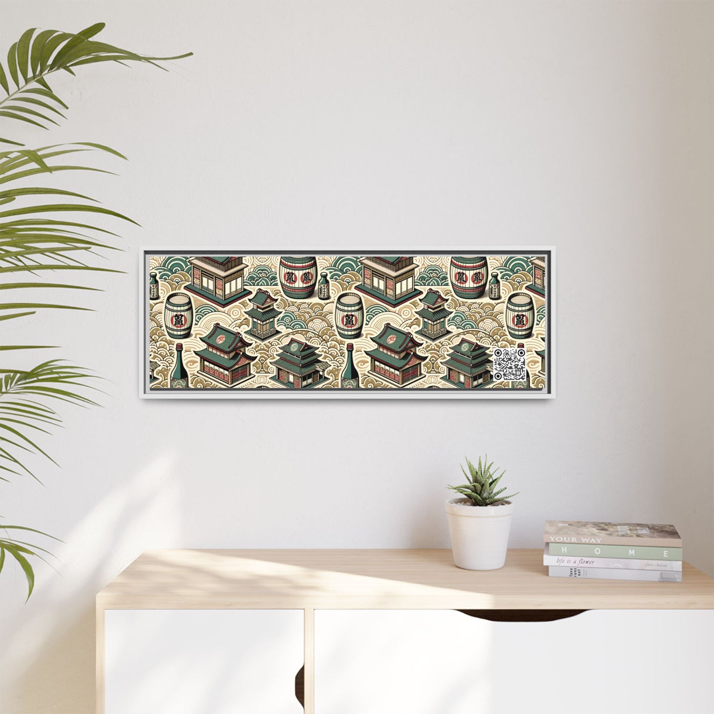 Cultural Artisanal Fusion Contemporary Cultural Elegance Matte Canvas, Framed (multi-Color) - 8404 Design-68 B
