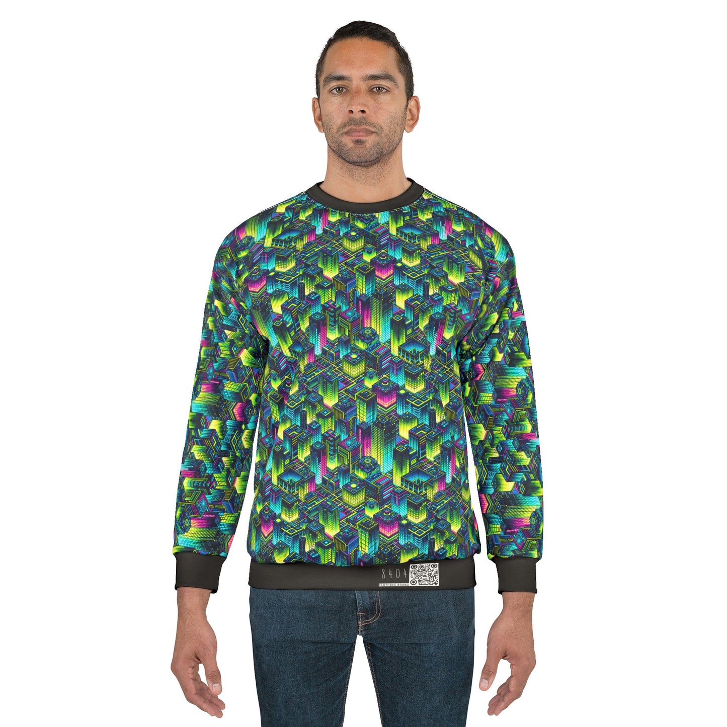 Tech-Infused Neon Tech-Forward Streetwear Sweatshirt - 8404 Design-65