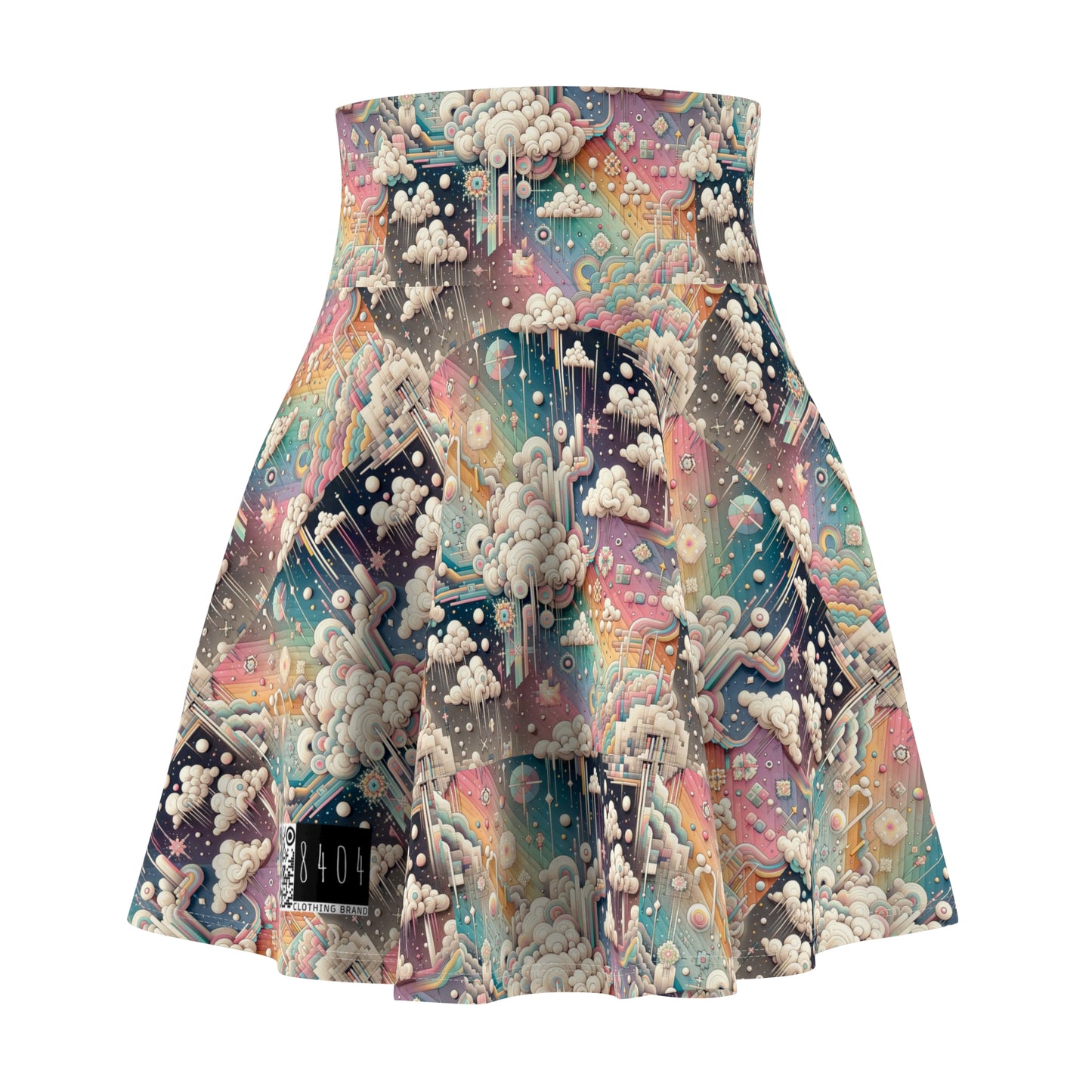 Digital Dreamland Whimsical and Nostalgic Streetwear With a Digital Twist Women's Skater Skirt - 8404 Design-52