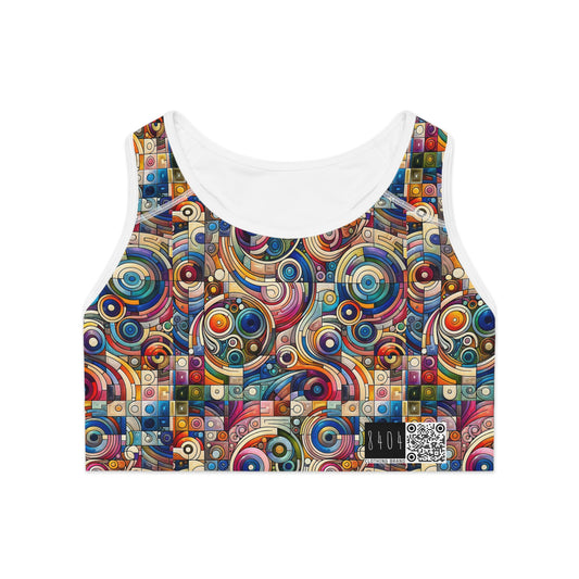 Digital Artistic Expression Artistic Streetwear Sports Bra - 8404 Design-49