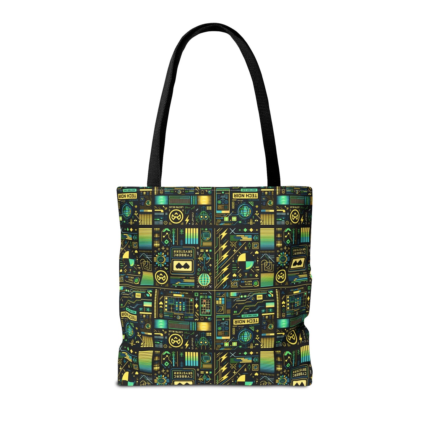 Digital Dystopia Tech Noir Tote Bag - 8404 Design-57