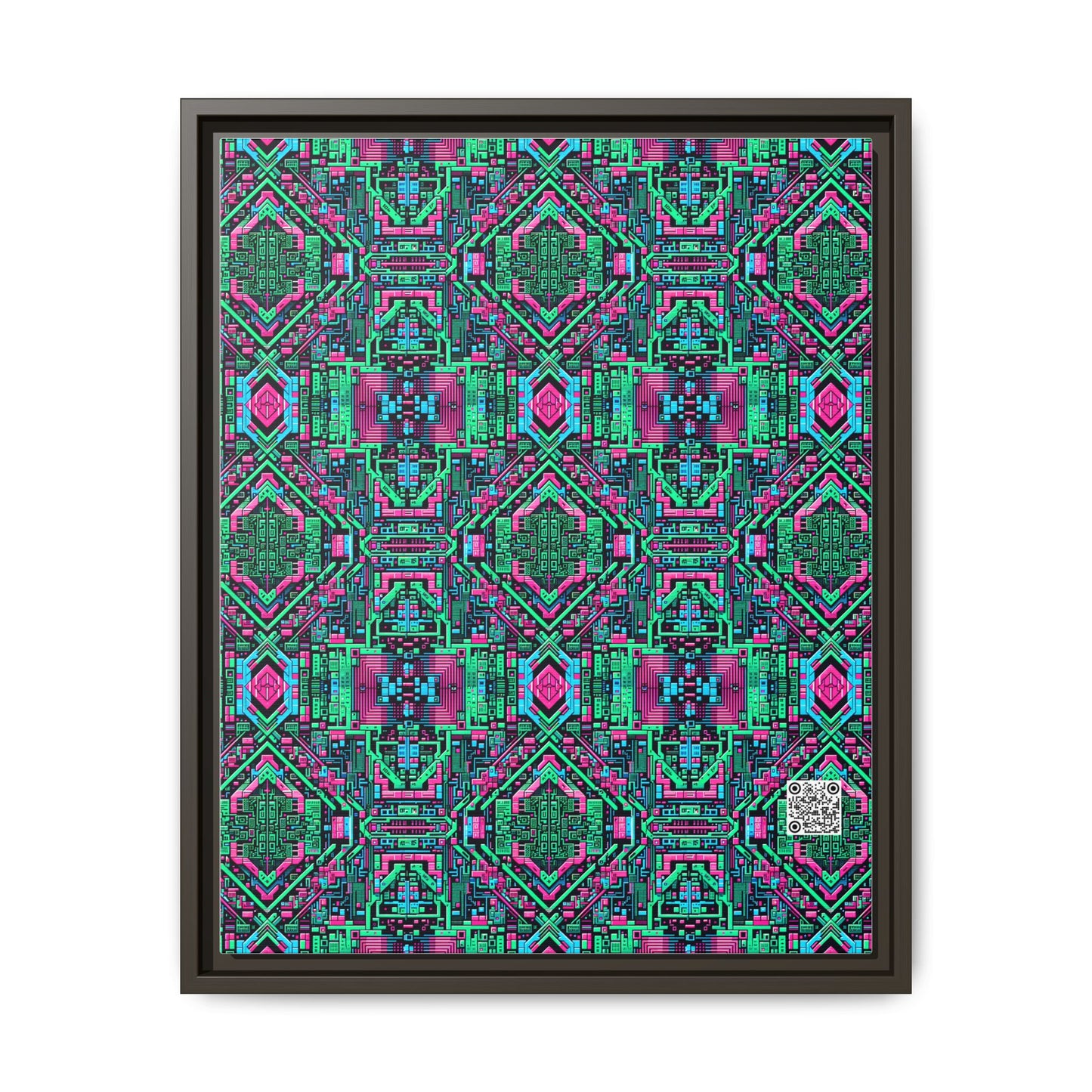 Digital Glitch Vibes Tech-Inspired Streetwear Matte Canvas, Framed (multi-Color) - 8404 Design-71 A