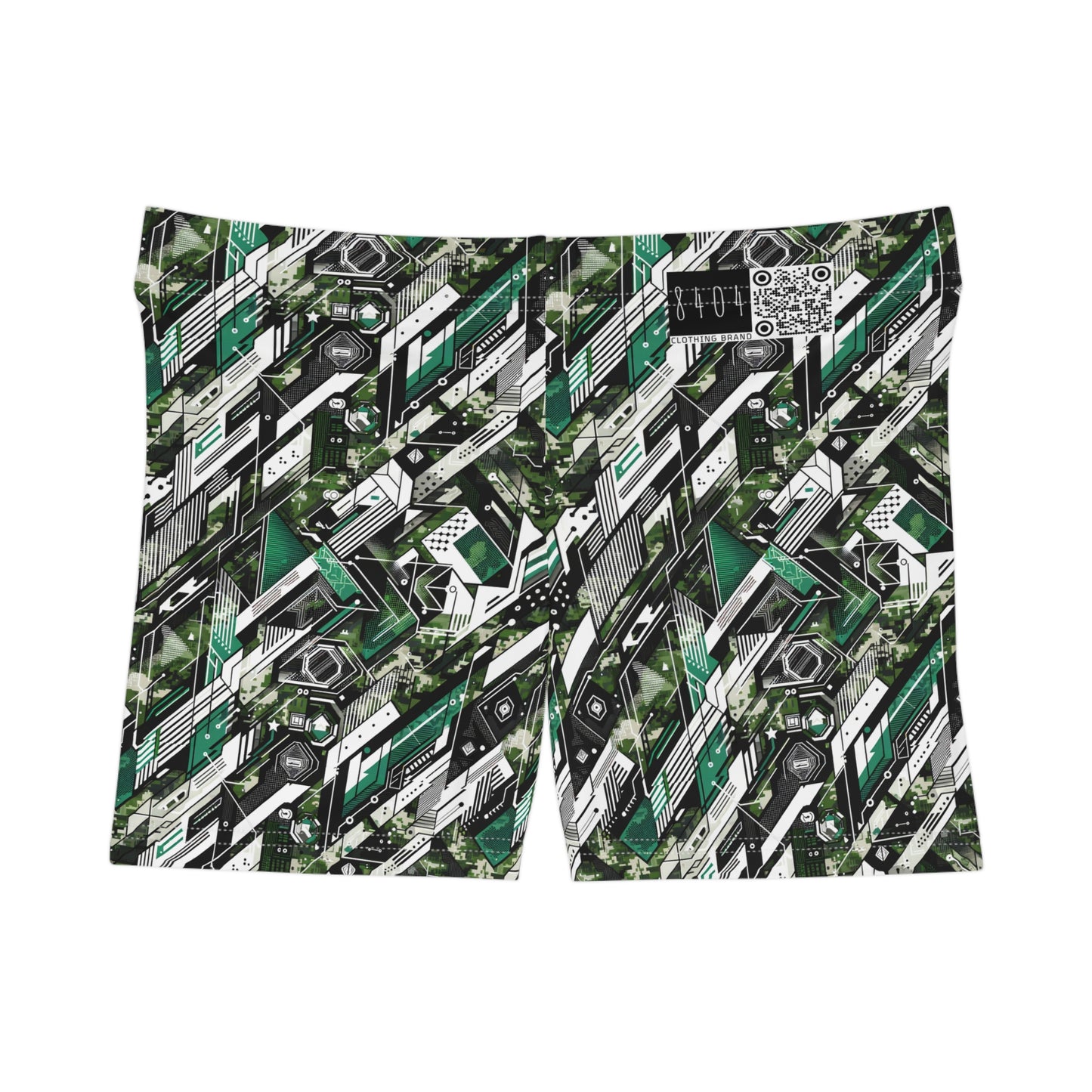 Tech Camo Fusion Tech-Forward Streetwear With a Futuristic Edge Women's Shorts - 8404 Design-63