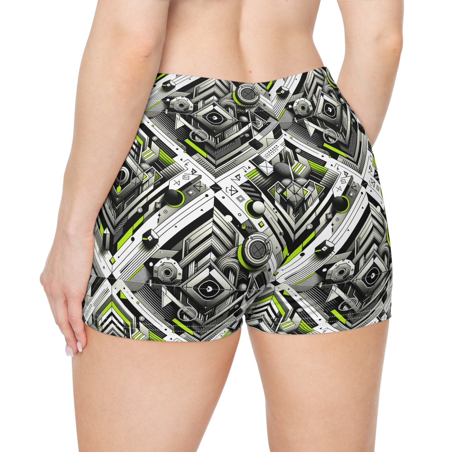 Elevated Sporty Tech Tech-Forward Streetwear Women's Shorts - 8404 Design-70