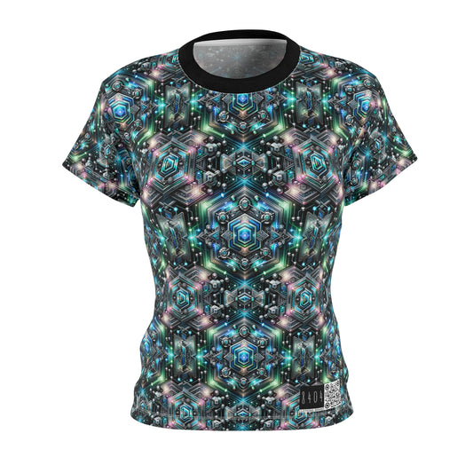 Tech-Infused Futurism Futuristic Tech Women's Cut & Sew Tee - 8404 Design-63