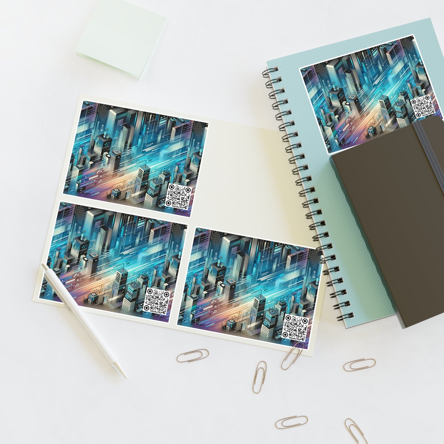 Digital Motion Futuristic Tech Sticker Sheets - 8404 Design-58