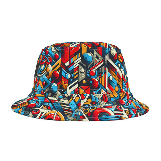Neo-Traditional Street Art Modern Street Art Fusion Bucket Hat - 8404 Design-67