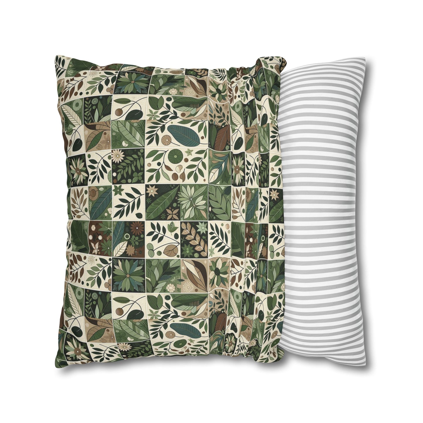 Streetwear Sustainability Environmentally Conscious Streetwear with a Natural Aesthetic Spun Polyester Square Pillowcase - 8404 Design-57