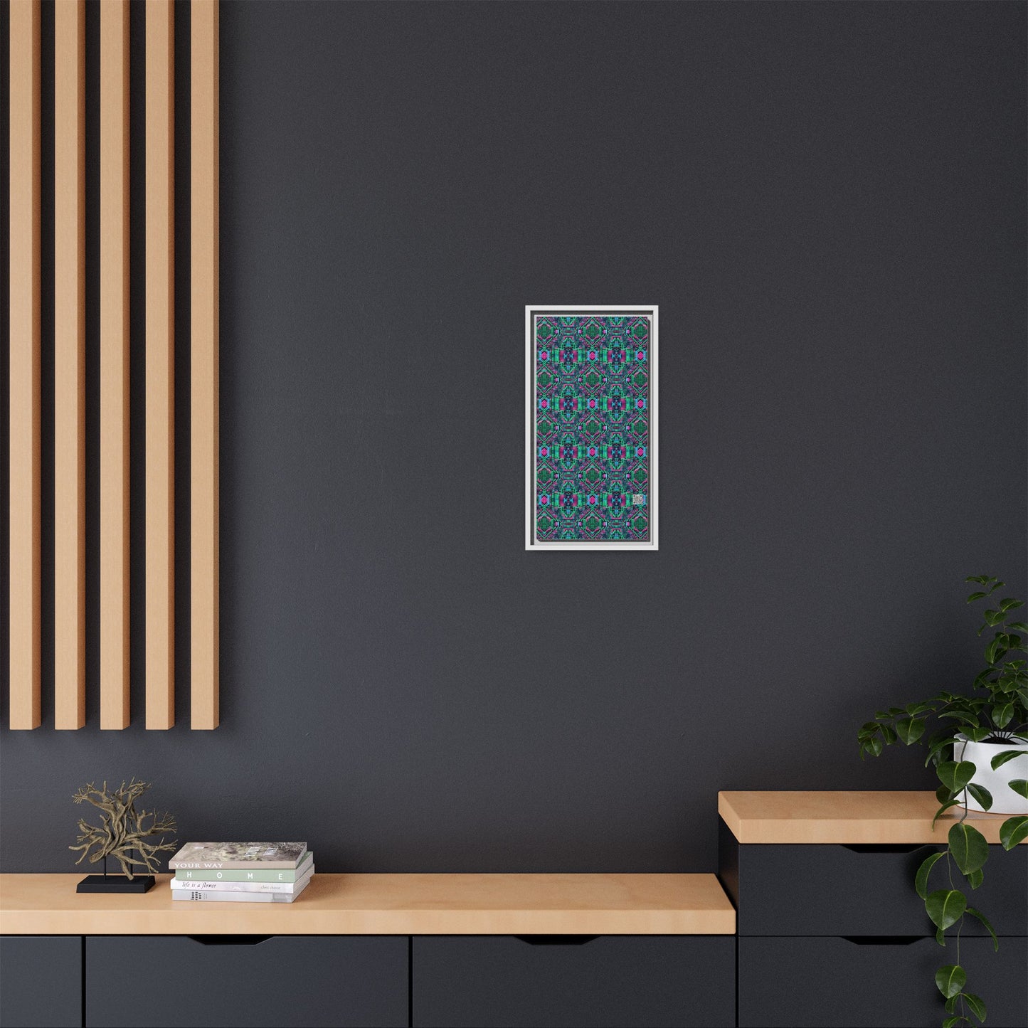 Digital Glitch Vibes Tech-Inspired Streetwear Matte Canvas, Framed (multi-Color) - 8404 Design-71 B