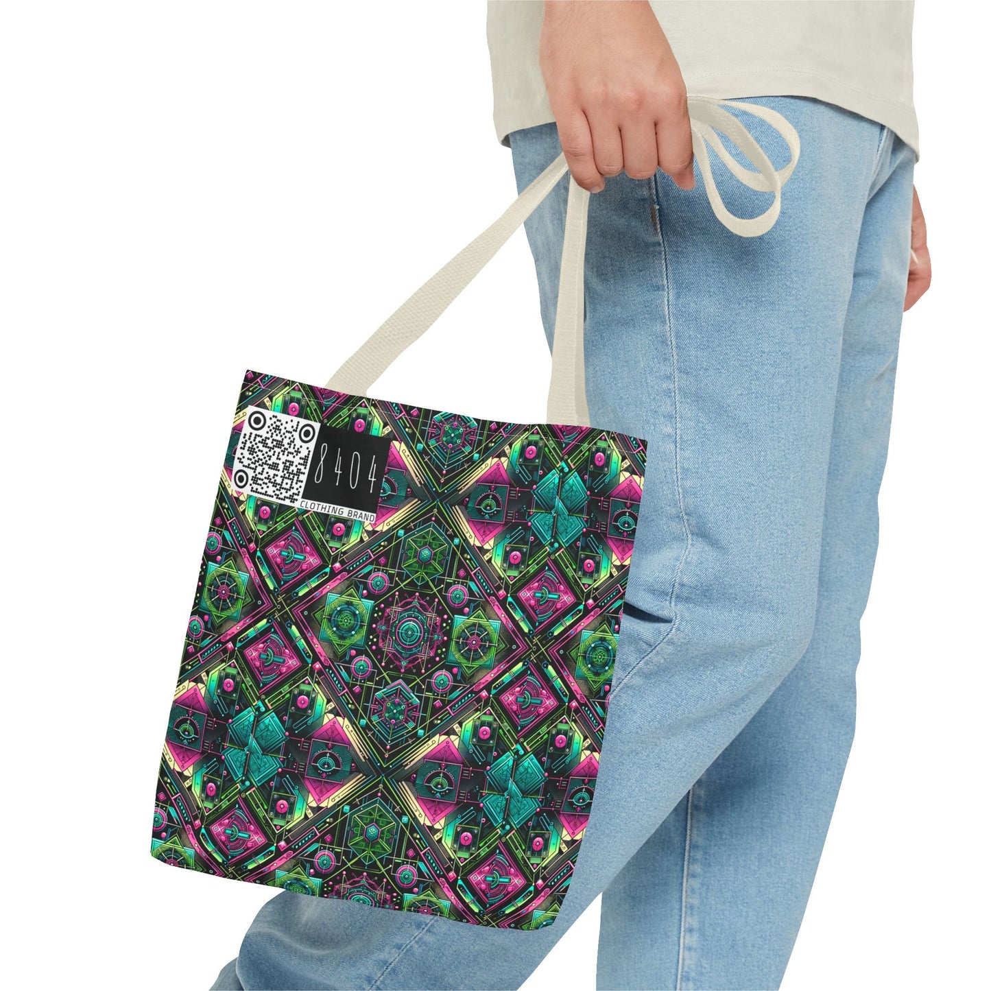 Tech-Infused Graphics Tech-Forward Streetwear Tote Bag - 8404 Design-45