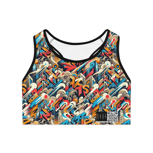 Neo-Traditional Street Art Modern Street Art Fusion Sports Bra - 8404 Design-44