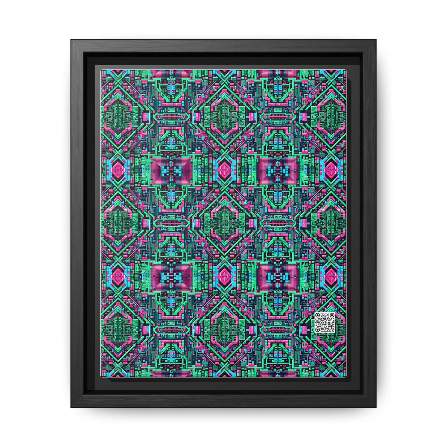 Digital Glitch Vibes Tech-Inspired Streetwear Matte Canvas, Framed (multi-Color) - 8404 Design-71 B